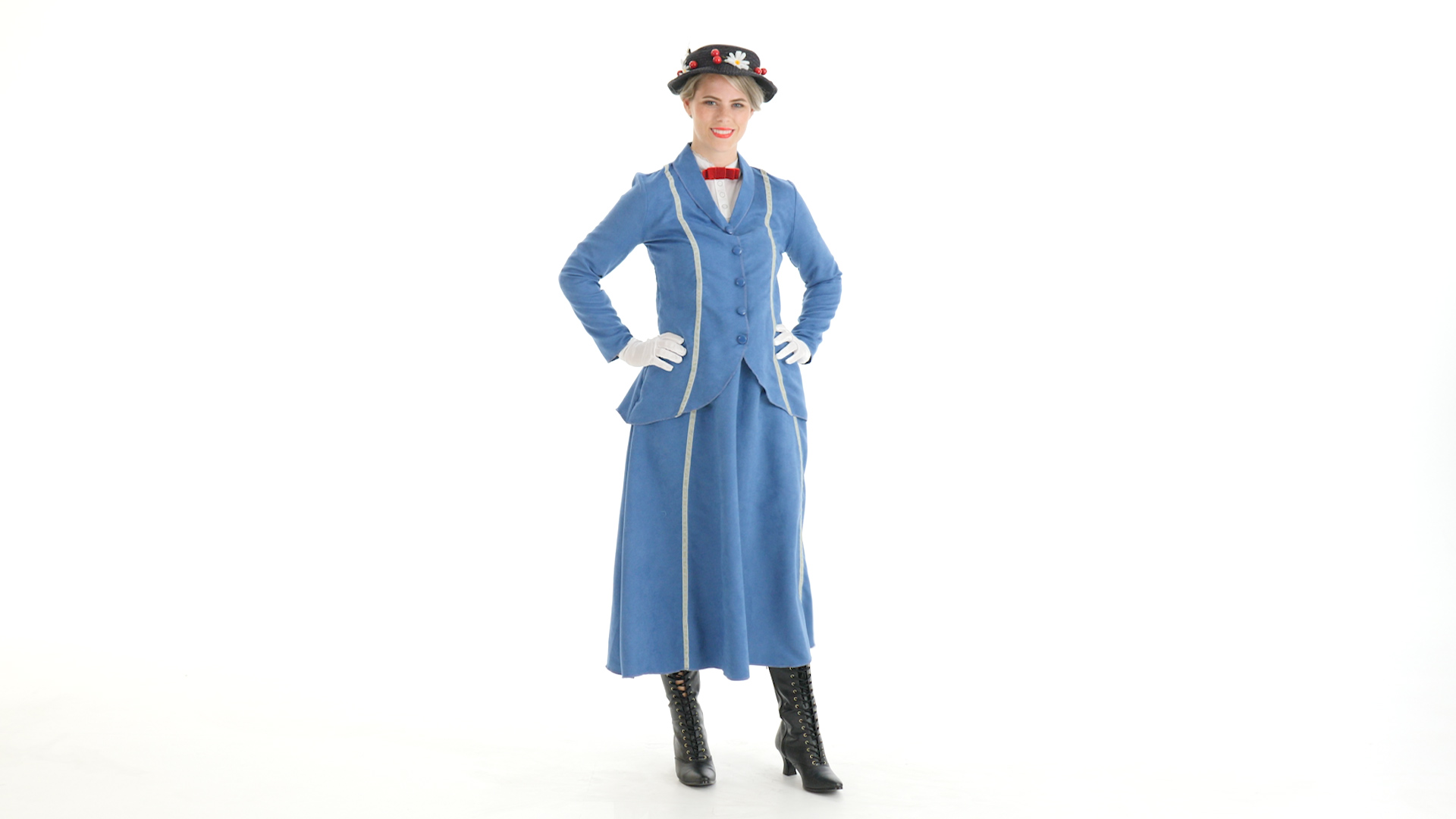 Women's Mary Poppins Blue Coat Costume